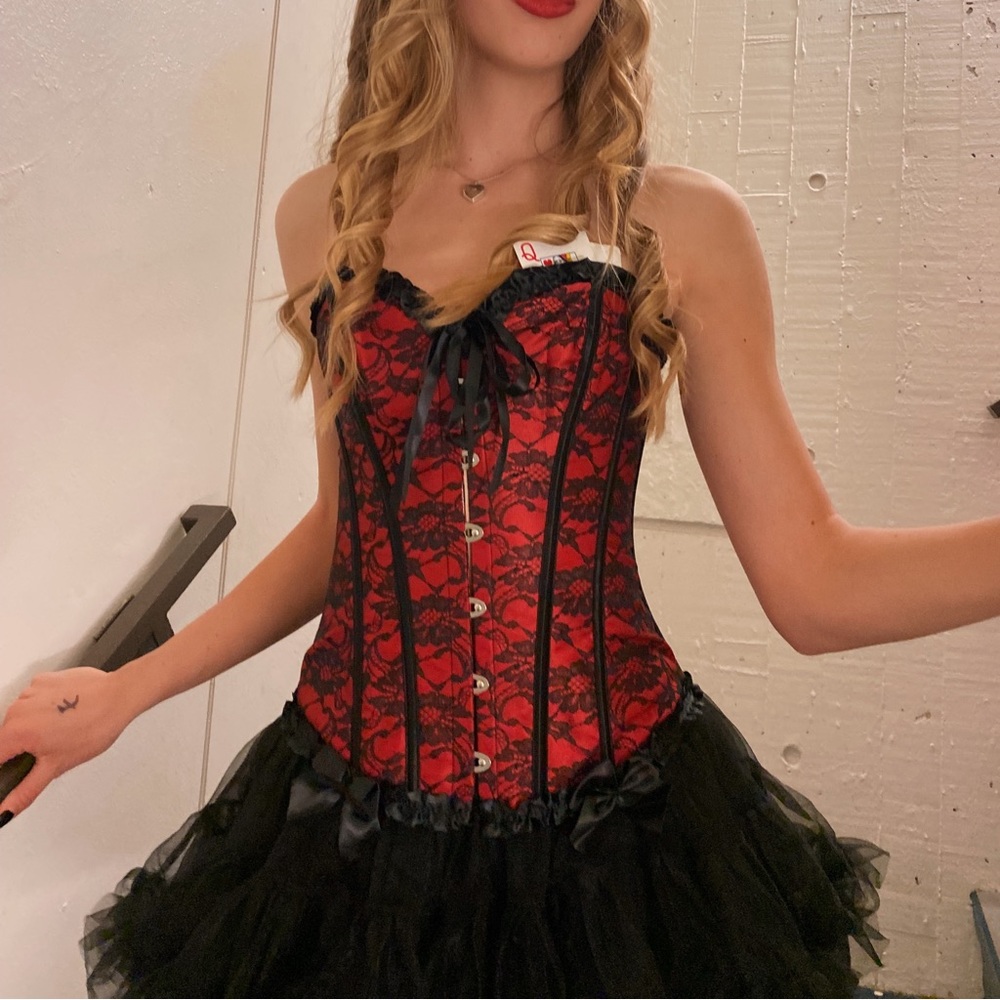 Black and Red Corset